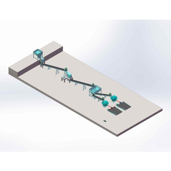 Aufbereitungstechnologie für Golderz mit Scheibenmühle